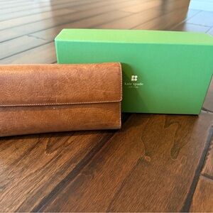 Kate Spade Tan Leather Clutch